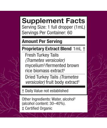 Host Defense Turkey Tail Extract 2 fl oz - Natural Immune & Digestive Support Supplement - Buy Online on GoSupps.com