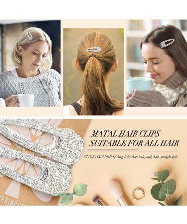 KANPRINCESS 3.3Inch Rhinestones Hair Clips - Silver Hair Accessories for Women, Girls - Perfect for Bridal, Wedding, Prom Parties - 2PCS - Buy Online on GoSupps.com