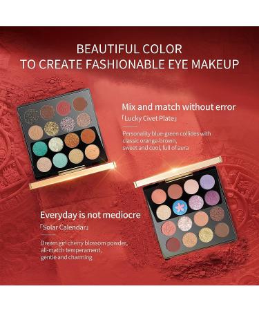 Zeesea British Museum Egypt Collection 16 Colors Eyeshadow Palette - Shimmer, Matte & Glitter (07 CAT) - Buy Online on GoSupps.com