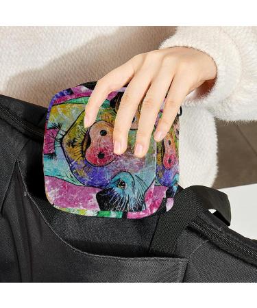 Colorful Animal Napkin Storage Bag - Cute Pig Design Portable Menstrual Pad & Cup Holder for Teens & Women - Buy Online on GoSupps.com