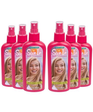 Sun In Original Spray-In Hair Lightener Tropical Breeze 4.7-Ounce Bottles (Pack of 6)
