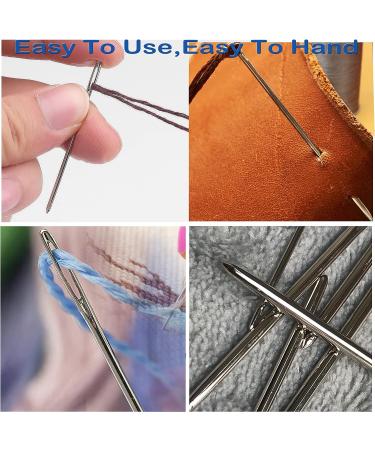 Large-Eye Blunt Needles - Stainless Steel Yarn Knitting Sewing Crafting Weaving Needles (9 Pieces) - Buy Online on GoSupps.com