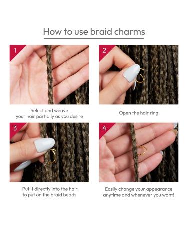 RED by KISS Hair Jewelry DIY Kit for Women - Charms, Beads, Cuffs, Rings, Metallic Cords for Braids, Dreadlocks - Hair Decoration Set (Kit 1) - Buy Online on GoSupps.com