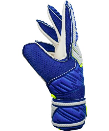 Reusch Boys Attract Junior Unisex Goalkeeper Gloves - Outdoor Seam Cut Solid Surface All Field Surfaces Size 5 - Vapor Gray/Deep Blue - Buy Online on GoSupps.com