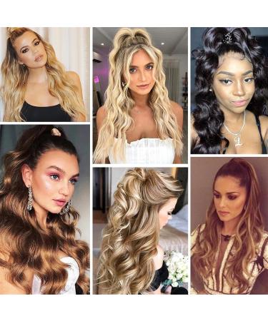 Ponytail Extension Synthetic Ponytail Hair Extension 24inch Long Wavy Curly Ponytail Hair Extension Clip In Body Wave Drawstring Ponytail Hairpiece for Woman Ponytail Hairpiece for Women (Color : Bl 24inches Bleach blonde - Buy Online on GoSupps.com