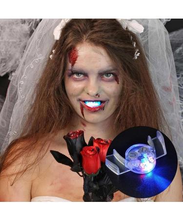 Buy Halloween Glitter Dental Replacement Teeth - Glow in the Dark Novelty Braces | CKF874 - One Size White - Buy Online on GoSupps.com