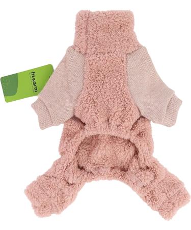 Fitwarm Pink Turtleneck Knitted Pet Jumpsuit for Small Dogs - Winter Outfits - Buy Online on GoSupps.com