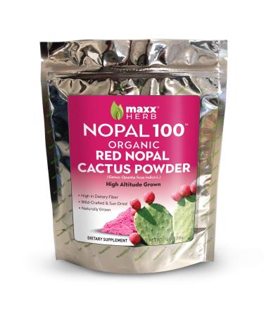 Maxx Herb Organic Red Nopal Cactus Powder, Prickly Pear Powder - for Digestion & Immune Support, High in Dietary Fiber, Vegan, Non-GMO and Gluten Free - 10 Oz Bag (28 Servings) 10 Ounce (Pack of 1)