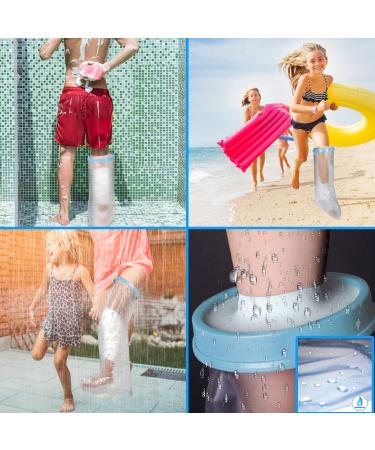 Aozzy Leg Cast Cover for Shower - Waterproof Protector for Knees, Ankles, and Legs - Reusable and Long Adult Size - Buy Online on GoSupps.com