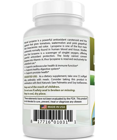 Best Naturals Lycopene Tomato Extract 10mg Softgels - 240 Count Pack (1) - Buy Online on GoSupps.com
