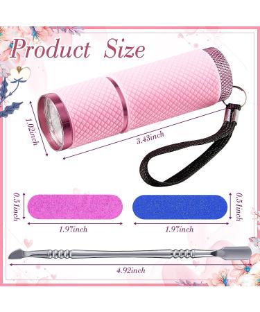 Chumia Mini UV LED Nail Lamp for Gel Nails - Portable Manicure Tool with Nail Cuticle Pusher and Files (Pink) - Buy Online on GoSupps.com