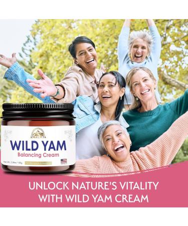 Wild Yam Cream for Hormone Balance | 100% Organic Estrogen Cream for Women | PMS Perimenopause & Menopause Support | All Skin Types - Buy Online on GoSupps.com
