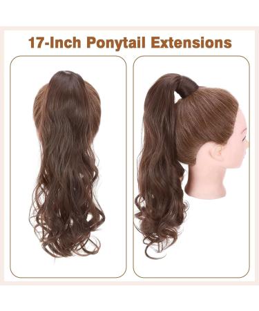Tess 40cm Wavy Ponytail Extension - Light Brown (#M4) | 90g Braid Hair Extensions for Luxurious Volume - Buy Online on GoSupps.com