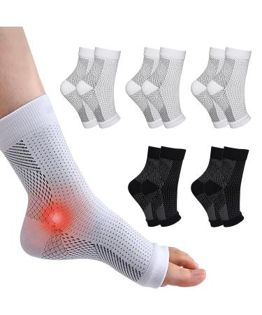 5 couples Plantar fasciitis socks relief from Achilles tendonal inflammation swelling Achilles tendon and ankle brace sleeve with compression effective joint pain foot pain relief from heel spur - Buy Online on GoSupps.com