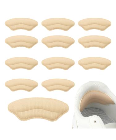 Heel Cushion Pads Heel Grips Heel Protectors Heel Grips Mens Shoes Shoe Fillers for Big Shoes High Heel Cushion Pads Heel Pads for Shoes Shoe Heel Grips 6 Pair Elasticated Heel Clip Inserts (Apricot)