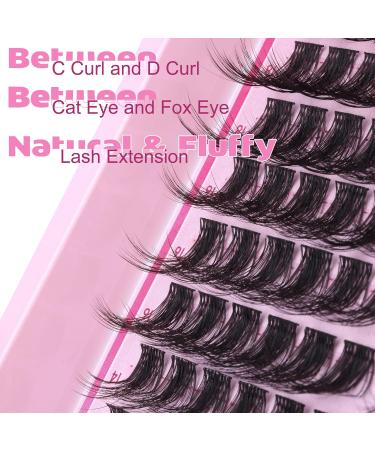 Cat Eye Lash Clusters | Wispy & Fluffy Eyelash Extensions C Curl - Winifred (10-18mm) | Natural Look | International Shipping - Buy Online on GoSupps.com