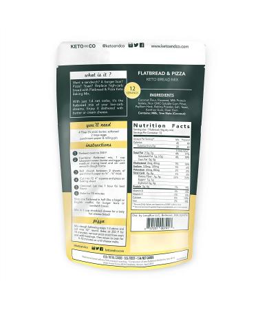 Keto and Co Keto Bread Mix - Flatbread & Pizza (6.7 oz) | Low Carb, Gluten-Free, Delicious Keto Baking Mix - Buy Online on GoSupps.com