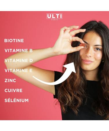 Ulti Paris Biotin Gummies for Hair Growth - Hair Supplement - Vitamin B12 Vitamin D Vitamin E - Vegan & Made in France - Zinc Biotin Hair Regrowth - Buy Online on GoSupps.com