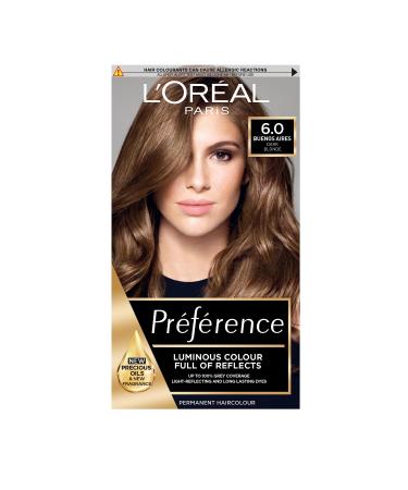 L Or al Paris Luminous Colour Permanent Hair Dye 6 Buenos Aires Dark Blonde Up to 100% Grey Coverage Long-lasting Radiance Hair Colour All Hair Types Preference 1 Application BUENOS AIRES 6.0