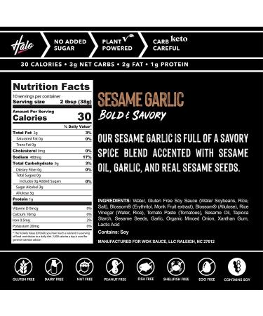 Sesame Garlic Sauce by Wok of Life - Sugar Free Low Carb & Keto Friendly  Vegan  Gluten-Free | Stir Fry  Marinade  Chinese Sauce - Buy Online on GoSupps.com