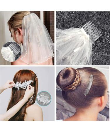 8 Piece Plastic Hair Comb Set for Fine Hair & Bridal Veils - Elegant Teeth Hairpins Side Combs & Hair Jewelry - Buy Online on GoSupps.com