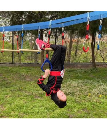 Lily's Things Trapeze Swing Bar with Gymnastic Rings - Ninja Warrior Accessories for Kids - Easy Attachment to Home Playground Equipment - Buy Online on GoSupps.com