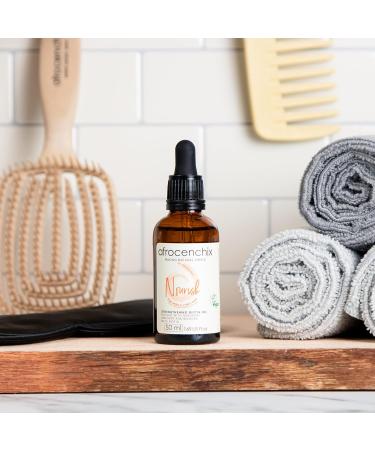 Afrocenchix Nourish - Hair Oil for Afro and Curly Hair- Blended With Jojoba and Castor Oil for hair growth Moisture locking Hair Oils 60ml - Buy Online on GoSupps.com