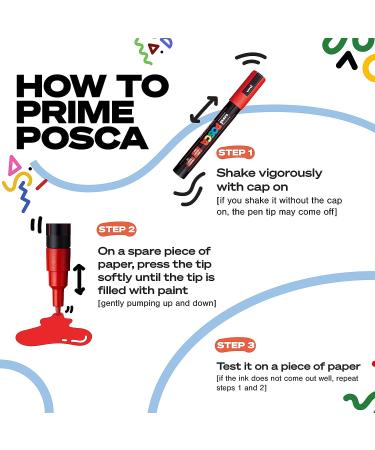 Posca Paint Markers Set - 15 Colors Fine Tips, Reversible, Acrylic Paint Pens for Fabric & Art Supplies - Buy Online on GoSupps.com