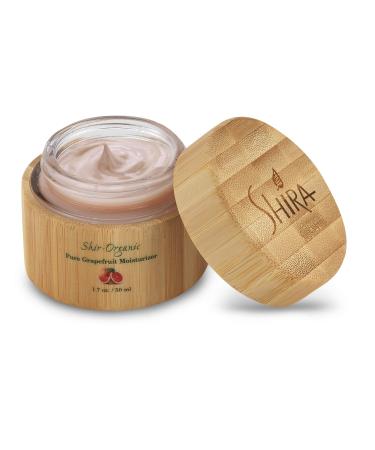 Shira Organic Pink Grapefruit Moisturizer Face Cream Vitamin C Moisturizer with Intense Hydration Soft-Brightening Moistuzier for Skin Ideal for Normal to Oily Skin (50ml)
