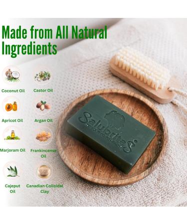 Unique Salubritas Shampoo Hair Bar Handmade Ayurveda 100% Natural Hair Shampoo Bar with Frankincense Argan Marjoram & Eucalyptus Essential Oils Hair Growth & Beard Bar Made in Canada 97g 1 pc - Buy Online on GoSupps.com