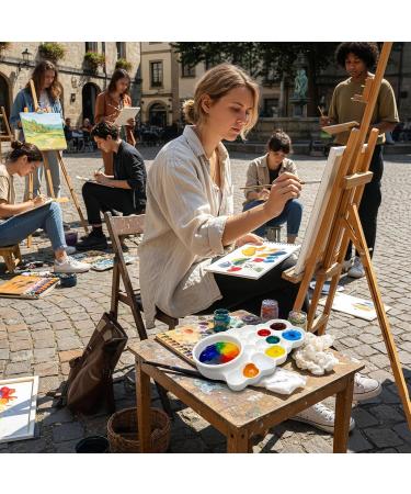 Watercolor Palette - Artistic Color Mixing Palette Watercolor Trays For Adults Students Beginner Artists Travel Projects Parties - Buy Online on GoSupps.com