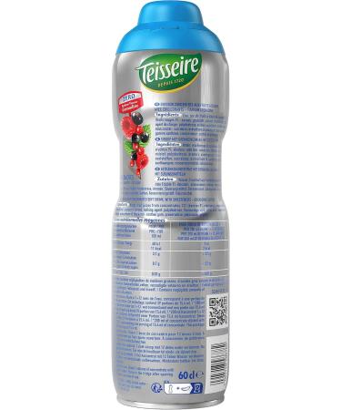 Teisseire Zero Sugar Grenadine Syrup for Refreshing Drink Cocktails Bottle 6x60cl - Buy Online on GoSupps.com