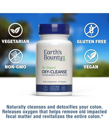 Earth's Beauty OXY-Cleanse Oxygen Colon Conditioner - 75 Capsules (1 Pack) - Buy Online on GoSupps.com