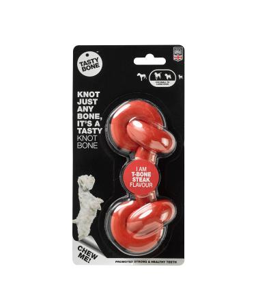 Rosewood 57042 TastyBone extra robust knotted T-bone made of nylon dog toy beef