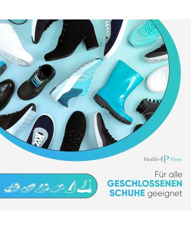 Buy Original Health Press Heel Pillow - Gel Insoles for Comfort - 2 Pair Silicone Heel Cushions for Men - Blue Professional Shoe Inserts - Buy Online on GoSupps.com