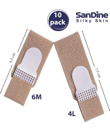 Broken Toe Wrap 10 Pack - Elastic Toe Protection Bandages & Separators for Men and Women - Beige - Sandine - Buy Online on GoSupps.com
