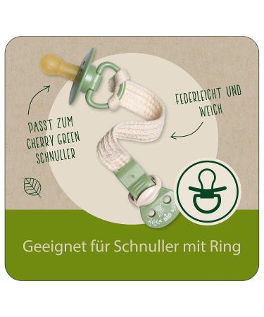 Nip Stay Green Organic Cotton Pacifier Tape - Adjustable Clothing Protector - Made in Germany - Brown - Buy Online on GoSupps.com
