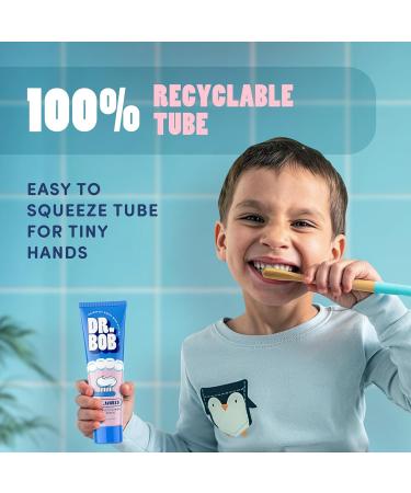 Dr. Bob Natural Xylitol Kids Toothpaste with Fluoride - SLS-Free, Dye-Free, Made in USA - 4oz - Buy Online on GoSupps.com