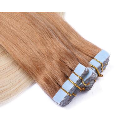 Premium Tape-In Hair Extensions #12/60 Ombre - 60cm | 100% Remy Real Hair | 30 Tresses (2.5g Each) - Tress by Novon - Buy Online on GoSupps.com