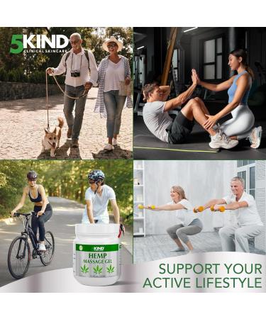 5kind Hemp Active Gel 500ml - High Strength Hemp Oil Formula - Natural Hemp Massage Gel for Back Muscles Feet Knees Neck & Shoulders - Hemp Gel Muscle Rub Rich in Natural Extracts 500 ml (Pack of 1) - Buy Online on GoSupps.com