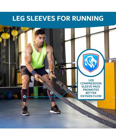 LCK UK Calf Compression Sleeves (Pair) for Men and Women Running | Shin Splints Brace and Leg Socks for Enhanced Performance and Recovery - Grey M - Buy Online on GoSupps.com