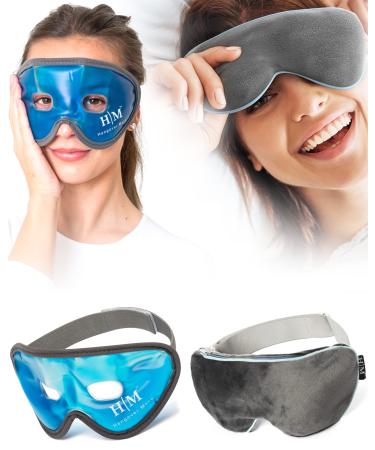 Microwave Activated Warm Eye Compress for Dry Eyes Blepharitis & Stye Eye Treatment & Reusable Gel Eye Mask Cold Pack -Our Ice Eye Mask Soothes Puffy Eyes Dark Circles & Hangovers