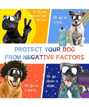 Large Breed Dog Goggles - Windproof & Snowproof Eye Protection for Outdoor Activities (Large) - Buy Online on GoSupps.com