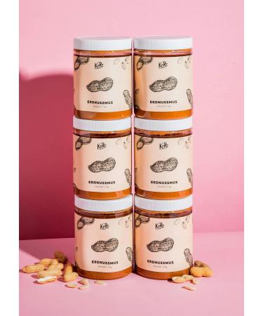 KoRo - Peanut Butter 6 x 1 kg - Made from 100% fat-free roasted peanuts. - Buy Online on GoSupps.com