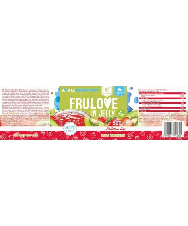 Frulove Sugar-Free Jam - Kiwi & Strawberry Jelly Low Carb 80% Fruit Spread Vegan-Friendly 500g - Buy Online on GoSupps.com