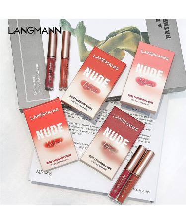 LANGMANNI 16-Piece Matte Liquid Lipstick Set | Long-Lasting Nude Lip Gloss for Women - Buy Online on GoSupps.com