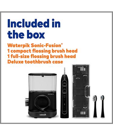 Waterpik Sonic-Fusion 2.0: Electric Toothbrush & Water Flosser Combo Ã¢â¬â Black - Buy Online on GoSupps.com