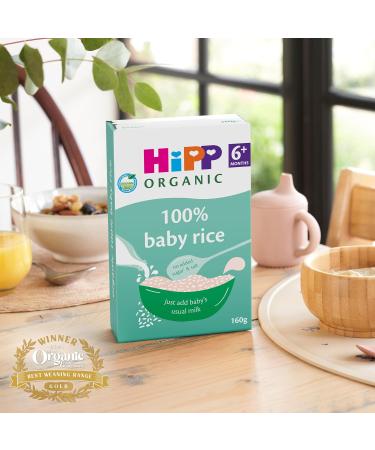 HiPP Organic 100% Baby Rice 6+ Months 160g (Pack of 4) - Buy Online on GoSupps.com
