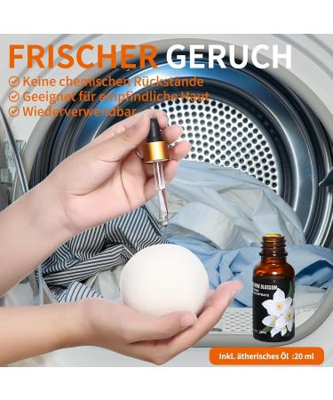 Shop XL Natural Wool Dryer Balls with Fragrance Oil - 6 Pack - Eco-Friendly Fabric Softener - Reduce Drying Time - Handmade in New Zealand - Buy Online on GoSupps.com