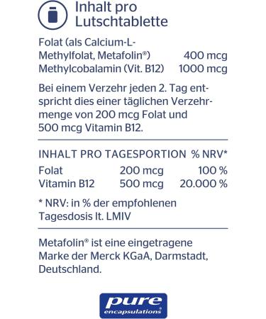 Buy Pure Encapsulations B12 Folate Melt - 90 Capsules | Premium Vitamin Supplement for Energy & Wellness | Fast International Shipping - Buy Online on GoSupps.com